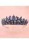 Denver Crystal Jewelled Queen Crown Bridal Henna Night Crown Crystal Jewelled Bridal Wedding Crown Navy Blue - 6