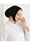 Women's Hijab Large Volume Practical Non-Slip Bonnet with Neck and Chin Bottom Black Jaw Bonnet - 3