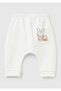 Baby White Back Logo Detailed Elastic Waist Drawstring Sweatpants - 2