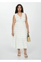 Striped Bow Detailed Dress - 8