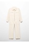 Zippered Denim Overalls - 3