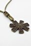 Ancient Egypt Symbols Sun Mythological Bronze Metal Leather Men Necklace Q0944 - 2