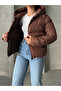 Women’s Black Hooded Puffer Jacket - 3