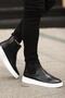 - Black Genuine Leather Men's Chelsea Boots - White Sole - 250-041