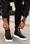 - Black Genuine Leather Men's Chelsea Boots - White Sole - 250-041 - 2