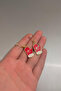 Women's New Year's Earrings with Gloves and Snowflake Figure - 2