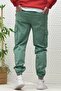 Men's Elastic Waist Lycra Cargo Pocket Gabardine Trousers - 4