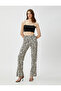 Elastic Waist Trousers Lightweight Flared Legs - 2