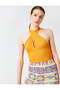 Cross Strap Tank Top with Window Detail - 2