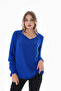 Women's Plus Size Handmade Detachable Necklace Crepe Blouse B0053 - 3