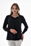 Women's Plus Size Handmade Detachable Necklace Crepe Blouse B0053 - 3
