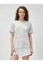 Oversize T-Shirt Back Printed Crew Neck Short Sleeve Cotton - 3