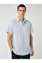 Summer Shirt Short Sleeve Pocket Detailed Classic Collar