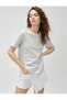 Oversize T-Shirt Back Printed Crew Neck Short Sleeve Cotton - 2
