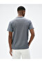 Slogan Printed T-Shirt Crew Neck Slim Fit Short Sleeve - 4