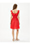 Linen Dress Flounce Belted - 4