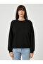 Stone Detailed Sweatshirt with Crew Neck - 3