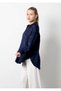 No Inner Jacquard Oversize Long Stylish Women's Shirt - 5