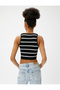 Crop Ribbed Undershirt Basic Halter Neck - 4