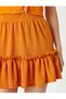 Frilled Mini Skirt with Elastic Waist - 5