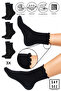 Bamboo Women's Elasticless Black Ruffled Seamless Socks 3-Pack / Non-Marking / Non-Tightening Socks