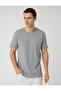 Basic T-Shirt Crew Neck Sleeve Detailed - 3