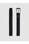 Knitwear Black Knitted Detailed 4 cm Men's Casual Belt - 2