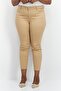 Women Plus Size Plain Straight Leg Pant, Khaki