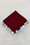 Burgundy Silver Chiffon Halay Handkerchief 10 Pieces, Bride Groom Wedding Henna Circumcision Engagement Bride - 3