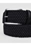 Knitwear Black Knitted Detailed 4 cm Men's Casual Belt - 3
