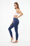 Navy Blue High Waist Recovery Seamless Women's Sports Leggings - 8
