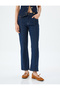 Spanish Flare Ribbed Buttoned Regular Waist Bootcut Jean Trousers - Kick Flare Jean - 3