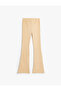 Spanish Leg Trousers Ribbed Viscose Blend
