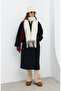Herringbone Wool Tie Navy Blue Coat - 2