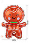 Christmas Themed Row Balloon Set Ornament Santa Claus Gingerbread Pine Tree Bell 98 cm - 4