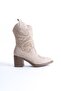 Basal Skin Suede Cowboy Boots Heeled Comfortable Embroidered Western Boots - 4