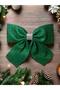 New Year's Green Glitter Eva Bow - 20 cm Tableware Tree Decor, Door Green - 6
