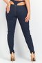 Women Skinny Fit Thong Detail Stretchable Jeans, indigo - 2