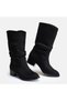 Large Number Women's Boots 41-42-43-44 Black Suede - 4