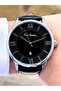 Black Leather Cord Men's Wristwatch 30 Mt Waterproof Tiger Eye Bracelet - 4
