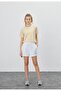 Women's White Embroidery Detailed Shorts - 2
