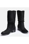 Large Number Women's Boots 41-42-43-44 Black Suede - 7