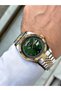 Silver-Green Color Steel Band Steel Case Men's Wrist Watch with Calendar 1349.15 - 4