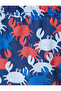 Sea Shorts Crab Print, Lace Waist, Pocket - 8