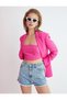 Mini Denim Shorts Stone Embroidered Pockets Ripped Cotton - 2