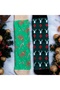 2 Pieces of Christmas Socks Washed Colorful Patterned Santa Claus and Winter Themed Socks - 8