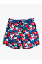 Sea Shorts Crab Print, Lace Waist, Pocket - 6