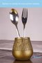 Countertop Spoon Holder Decorative Vertical Spoon Holder Cylinder Spoon Holder Antique Gold Color Model 3 - 3