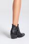 Felia Genuine Leather Elastic Pull-On Women's Boots Black - 4