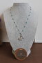 Turquoise Stone Chain Butterfly End Steel Necklace